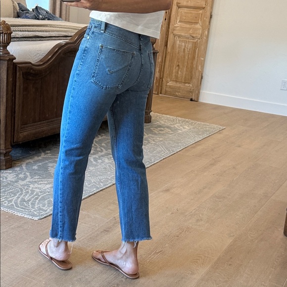 Hudson Jeans Blue Cropped Ankle Straight Jeans - Picture 3 of 7